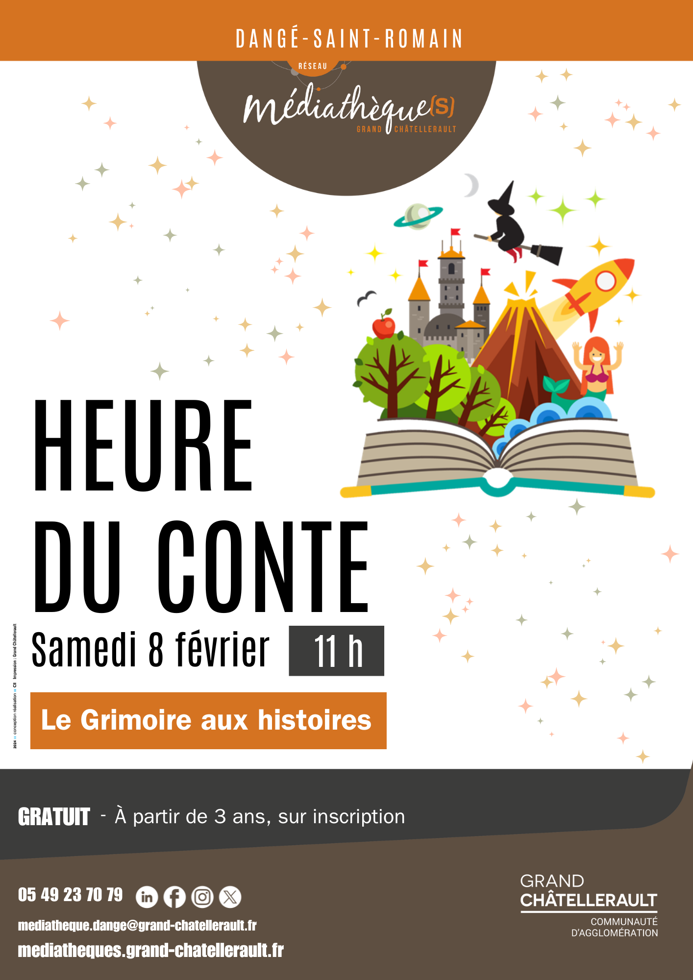 LE GRIMOIRE AUX HISTOIRES - LE 08/02 - MÉDIATHÈQUE @ MÉDIATHÈQUE